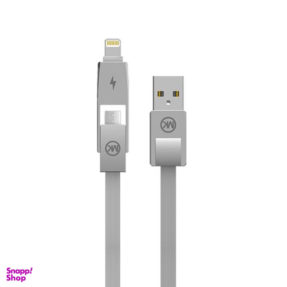 کابل تبدیل USB به لایتنینگ و MicroUSB دبلیو کی مدل YIRI WDC-014 به طول 1 متر