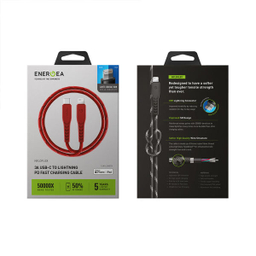 کابل تبدیل USB-C به لایتنینگ انرجیا مدل NYLOFLEX C94 طول 1.5 متر