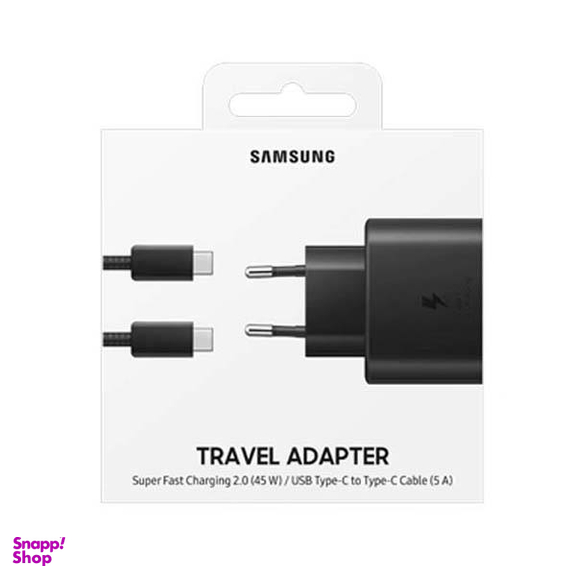 شارژر دیواری سامسونگ مدل EP-TA845 به همراه کابل تبدیل USB-C