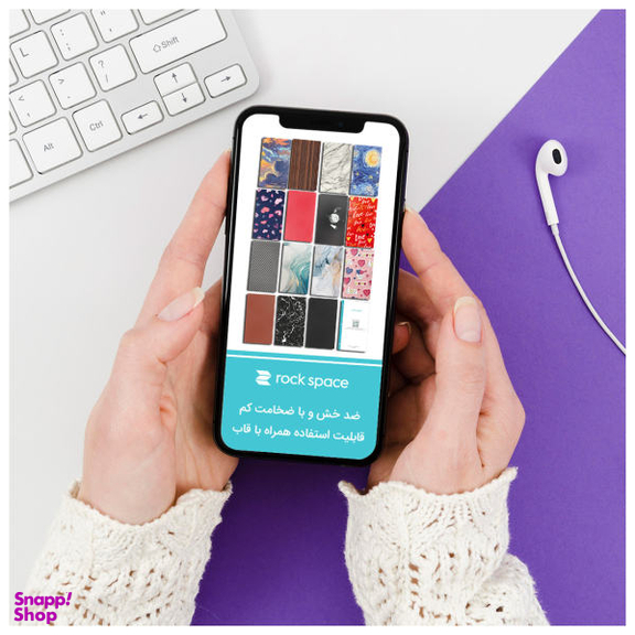 برچسب پوششی راک اسپیس طرح Marble-GN مناسب برای گوشی موبایل بلو Vivo 6