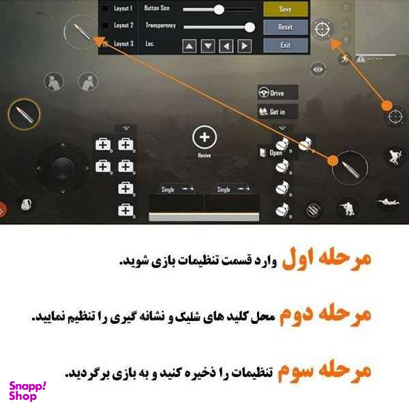 دسته بازی PubG مدل P1 همراه آستین کنترل کننده انگشت 2 عددی