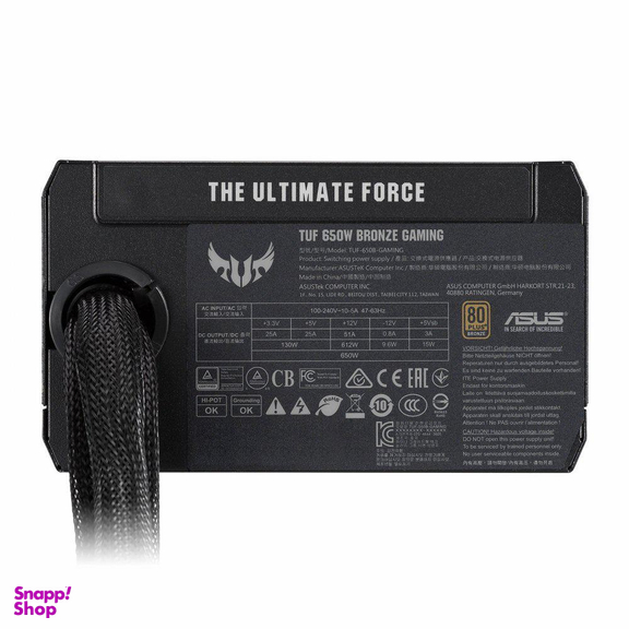 منبع تغذیه کامپیوتر ایسوس (Asus) مدل Tuf Gaming 650B رنگ مشکی