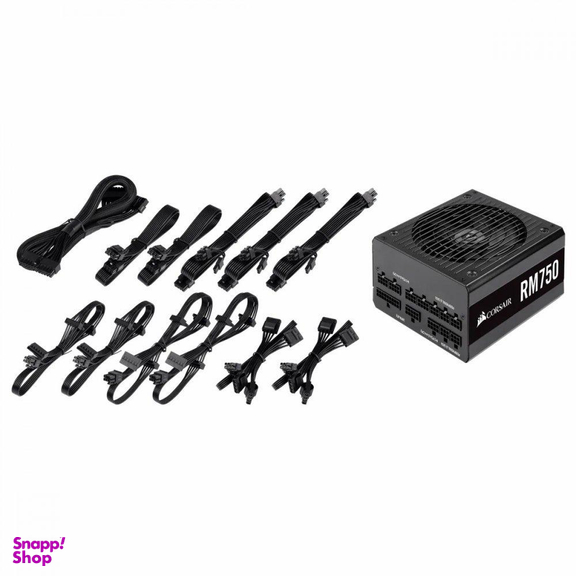 منبع تغذیه کامپیوتر کورسیر (Corsair) مدل Rm750 Gold رنگ مشکی