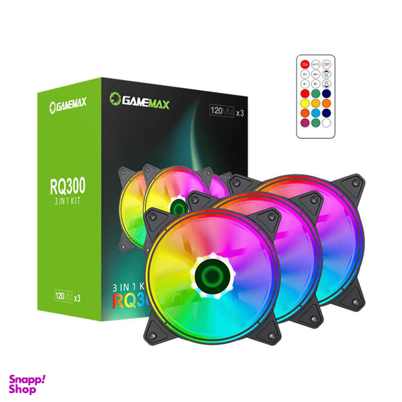 فن کیس گیم مکس (Gamemax) مدل Rq 300 - 3 In 1 رنگ مشکی