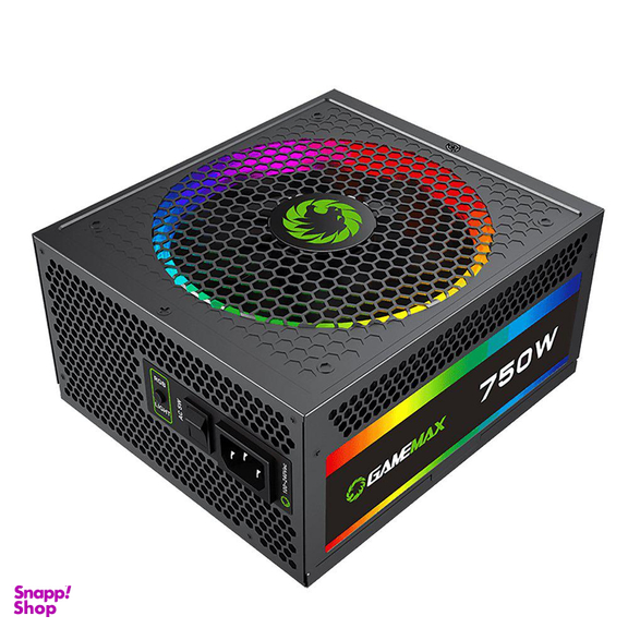 پاور گیم مکس (Gamemax) مدل Rgb 750 Rainbow رنگ مشکی