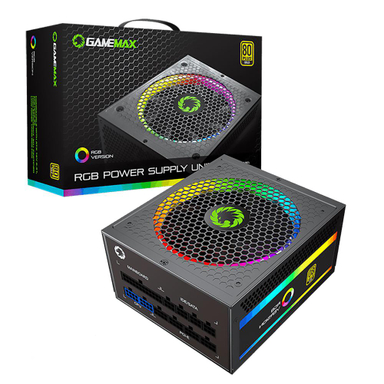 پاور گیم مکس (Gamemax) مدل Rgb 750 Rainbow رنگ مشکی