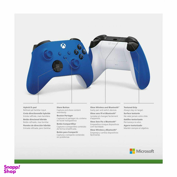 دسته بازی مایکروسافت (Microsoft) مدل Xbox Series X/S Wireless Shock Blue رنگ آبی