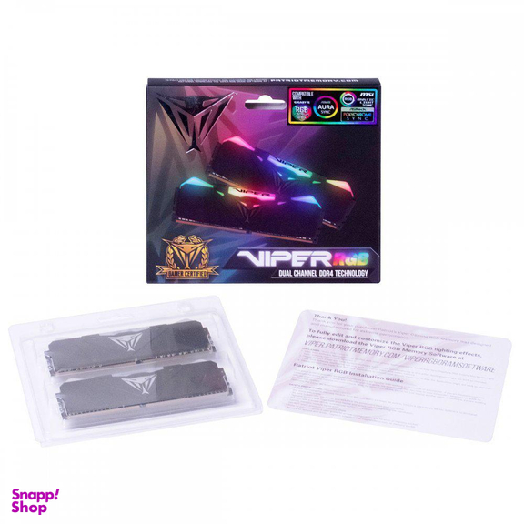 رم 3200 مگاهرتز Cl16 پتریوت (Patriot) مدل Viper Rgb 32GB Dual رنگ مشکی