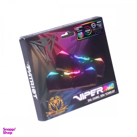 رم 3200 مگاهرتز Cl16 پتریوت (Patriot) مدل Viper Rgb 32GB Dual رنگ مشکی