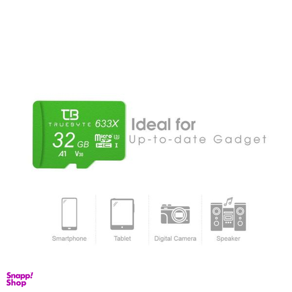 کارت حافظه microSD HC تروبایت مدل633X-A1-V30کلاس10 استاندارد UHS-I U3 سرعت95MBpsظرفیت 32 گیگ همراه کارت خوان بسته 5 عدد