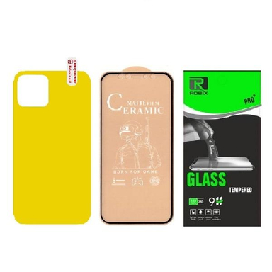 محافظ صفحه نمایش مات روبیکس مدل CR-IP12 مناسب برای گوشی موبایل اپل iphone 12Promax به همراه محافظ پشت گوشی