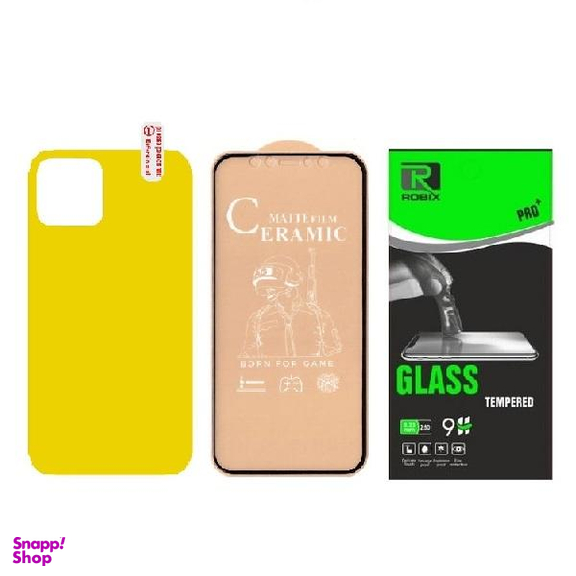 محافظ صفحه نمایش مات روبیکس مدل CR-IP12 مناسب برای گوشی موبایل اپل iphone 12Promax به همراه محافظ پشت گوشی