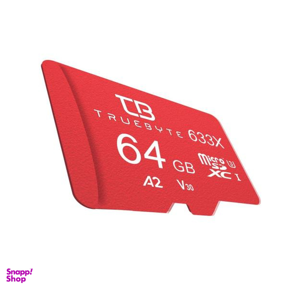 کارت حافظه microSD XC تروبایت (Truebyte) مدل 633X-A2-V30 کلاس 10 استاندارد UHS-I U3 سرعت 95MBps ظرفیت 64GB+کارت خوان بسته 5 عددی