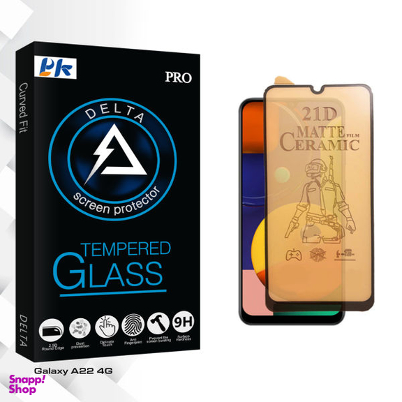 محافظ صفحه نمایش سرامیکی مات پی کی مدل Delta Glass مناسب برای گوشی موبایل سامسونگ Galaxy A22 4G