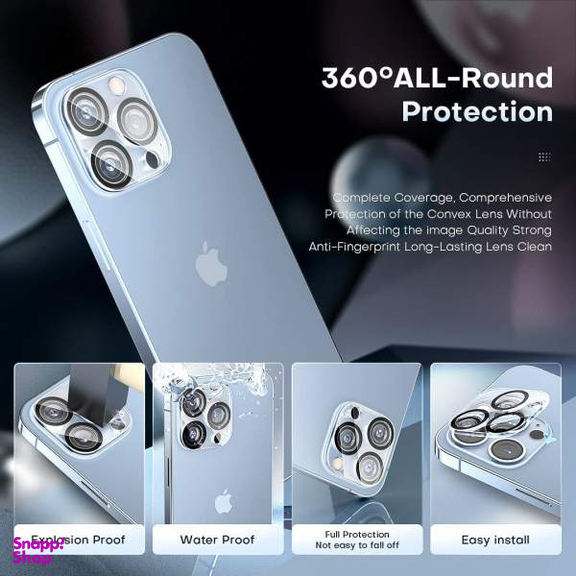 محافظ لنز دوربین بوف مدل 3D Clear-G مناسب برای گوشی موبایل اپل Iphone 13 Pro Max/13 Pro