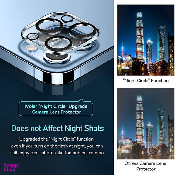 محافظ لنز دوربین بوف مدل 3D Clear-G مناسب برای گوشی موبایل اپل Iphone 13 Pro Max/13 Pro