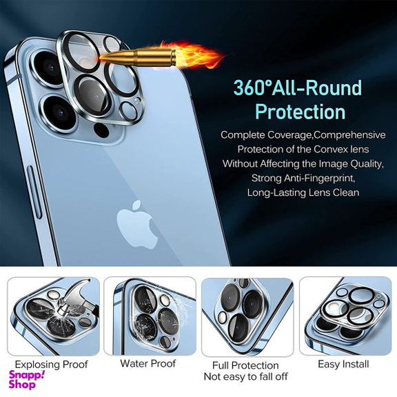 محافظ لنز دوربین بوف مدل 3D Clear-G مناسب برای گوشی موبایل اپل Iphone 13 Pro Max/13 Pro