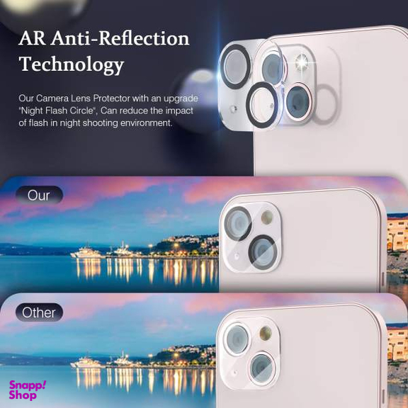 محافظ لنز دوربین بوف مدل 3D Clear-G مناسب برای گوشی موبایل اپل Iphone 13 /13 Mini