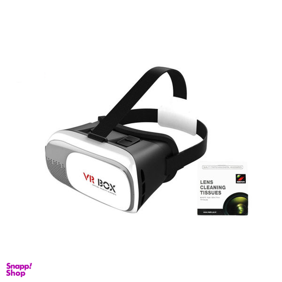 هدست واقعیت مجازی وی آر باکس مدل VR Box 2 به همراه دستمال لنز دوربین
