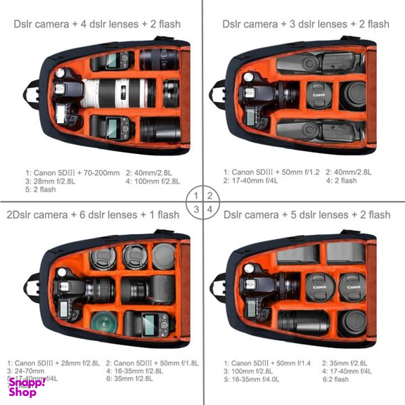 کوله پشتی دوربین پلوز مدل PU5010
