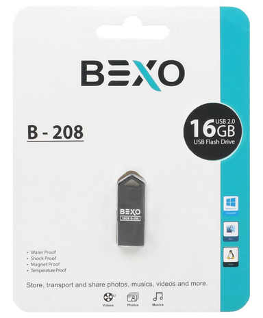 فلش مموری بکسو (Bexo) مدل B-208 ظرفیت 16 گیگابایت