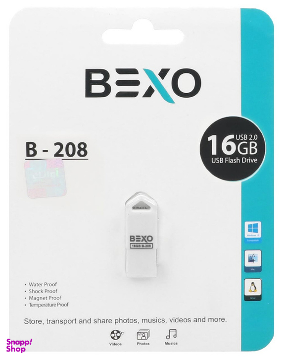 فلش مموری بکسو (Bexo) مدل B-208 ظرفیت 16 گیگابایت