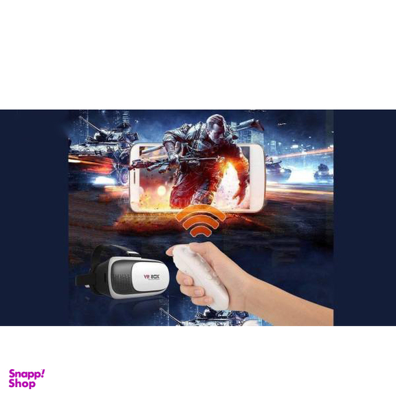 هدست واقعیت مجازی وی آر باکس مدل VR Box 2 به همراه ریموت کنترل بلوتوث و DVD حاوی اپلیکیشن و باتری