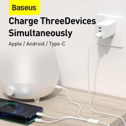 کابل تبدیل USB به microUSB/USB-C /لایتنینگ باسیوس مدل CAMLTYS_02 طول 1.5 متر