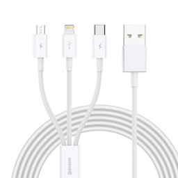 کابل تبدیل USB به microUSB/USB-C /لایتنینگ باسیوس مدل CAMLTYS_02 طول 1.5 متر
