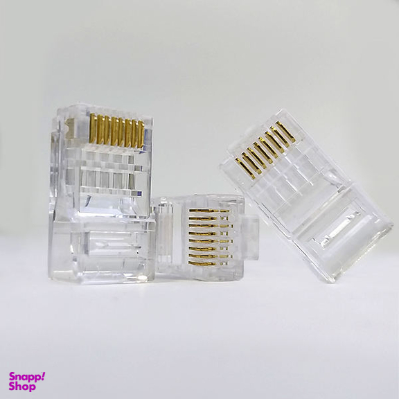 سوکت شبکه CAT6 مدل RJ45 بسته 100 عددی