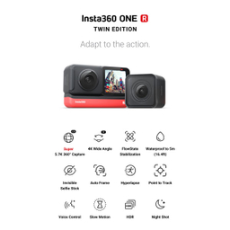 دوربین فیلم برداری ورزشی اینستا 360 مدل ONE R Twin Edition به همراه لوازم جانبی پلوز