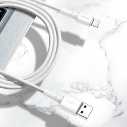 کابل تبدیل USB به لایتنینگ باسیوس مدل MINI WHITE طول 1 متر