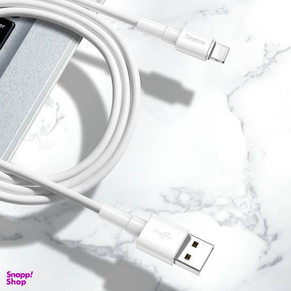 کابل تبدیل USB به لایتنینگ باسیوس مدل MINI WHITE طول 1 متر