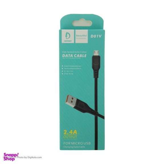 کابل تبدیل USB به microUSB مدل D01V 65 طول 1 متر غیر اصل