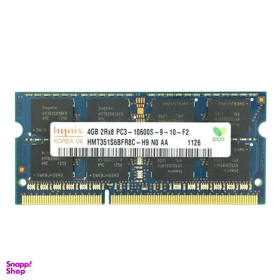 رم لپ تاپ DDR3 تک کاناله 1333 مگاهرتز CL9 هاینیکس مدل PC3-10600s ظرفیت 4 گیگابایت