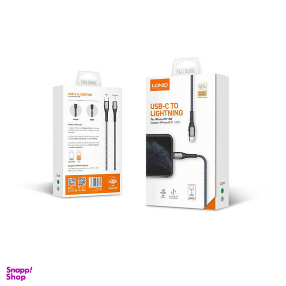 کابل تبدیل USB-C به لایتنینگ الدینیو مدل LC112 طول 2 متر