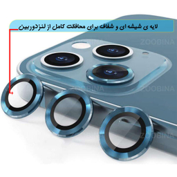 محافظ لنز دوربین زوبینا مدل Z SAFE مناسب برای گوشی موبایل اپل iPhone 13 Pro