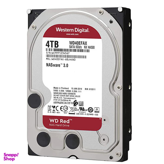 هارددیسک اینترنال وسترن دیجیتال مدل Red WD40EFAX ظرفیت 4 ترابایت