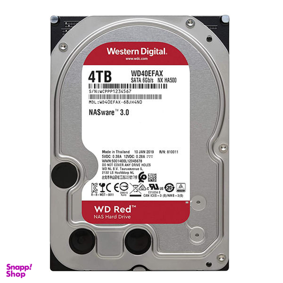 هارددیسک اینترنال وسترن دیجیتال مدل Red WD40EFAX ظرفیت 4 ترابایت