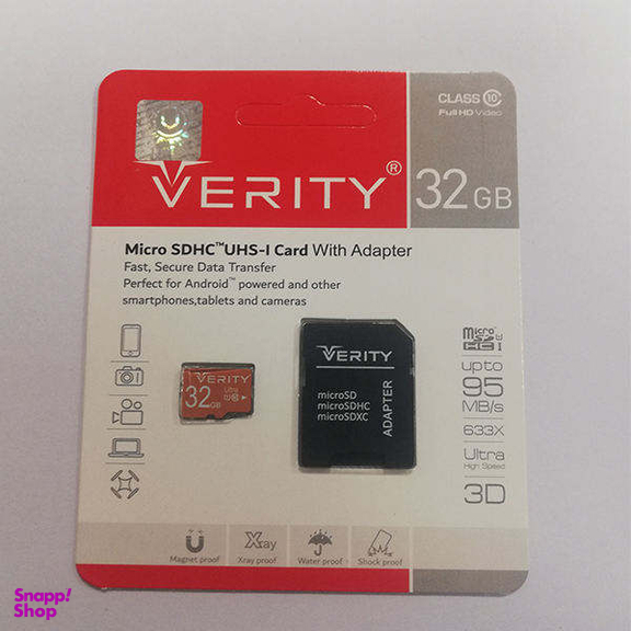 کارت حافظه microSDHC وریتی مدل Ultra کلاس 10 استاندارد UHS-I U1 سرعت 95MBps ظرفیت 32 گیگابایت به همراه آداپتور SD