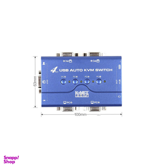 سوییچ VGA KVM چهار پورت USB کی نت پلاس مدلKPU624