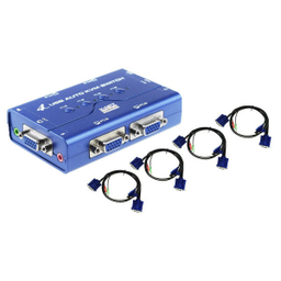 سوییچ VGA KVM چهار پورت USB کی نت پلاس مدلKPU624