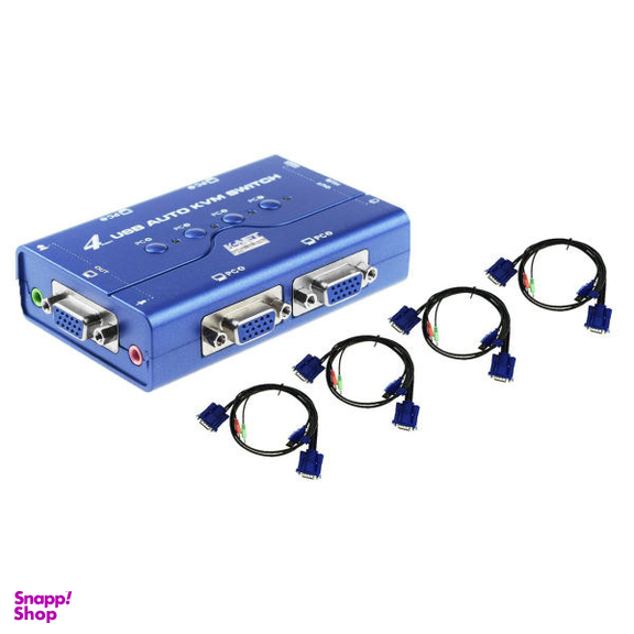 سوییچ VGA KVM چهار پورت USB کی نت پلاس مدلKPU624