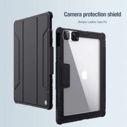 کیف کلاسوری نیلکین مدل Camshield Bumper Leather مناسب برای تبلت اپل iPad Pro 12.9 2020 / iPad Pro 12.9 2021