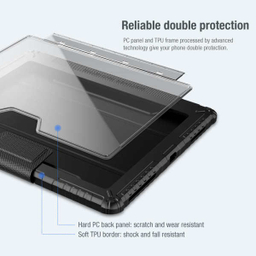 کیف کلاسوری نیلکین مدل Camshield Bumper Leather مناسب برای تبلت اپل iPad Pro 12.9 2020 / iPad Pro 12.9 2021