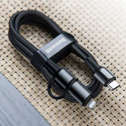 کابل تبدیل USB-C به USB-C/لایتنینگ باسیوس مدل CATLYW-H01 طول 1 متر