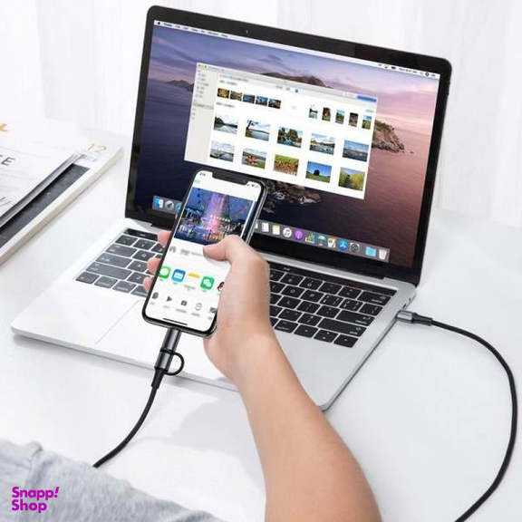 کابل تبدیل USB-C به USB-C/لایتنینگ باسیوس مدل CATLYW-H01 طول 1 متر