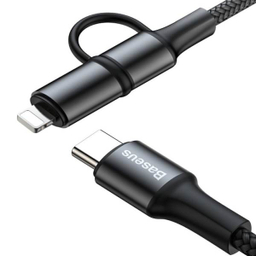 کابل تبدیل USB-C به USB-C/لایتنینگ باسیوس مدل CATLYW-H01 طول 1 متر