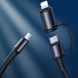 کابل تبدیل USB-C به USB-C/لایتنینگ باسیوس مدل CATLYW-H01 طول 1 متر