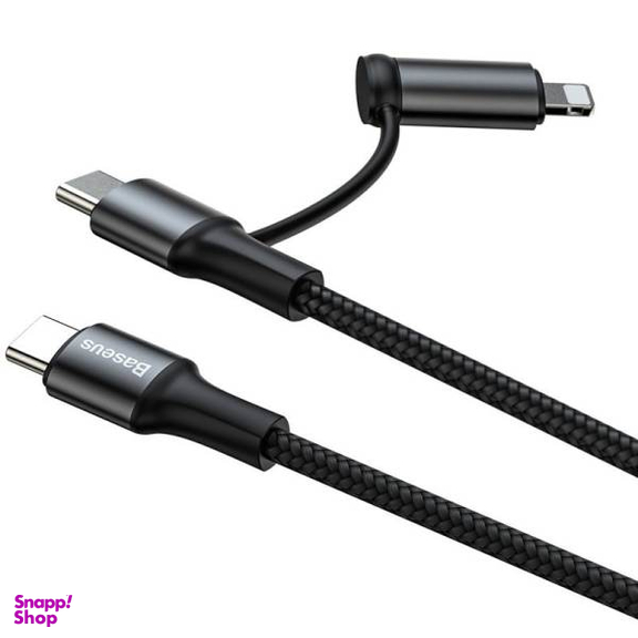کابل تبدیل USB-C به USB-C/لایتنینگ باسیوس مدل CATLYW-H01 طول 1 متر